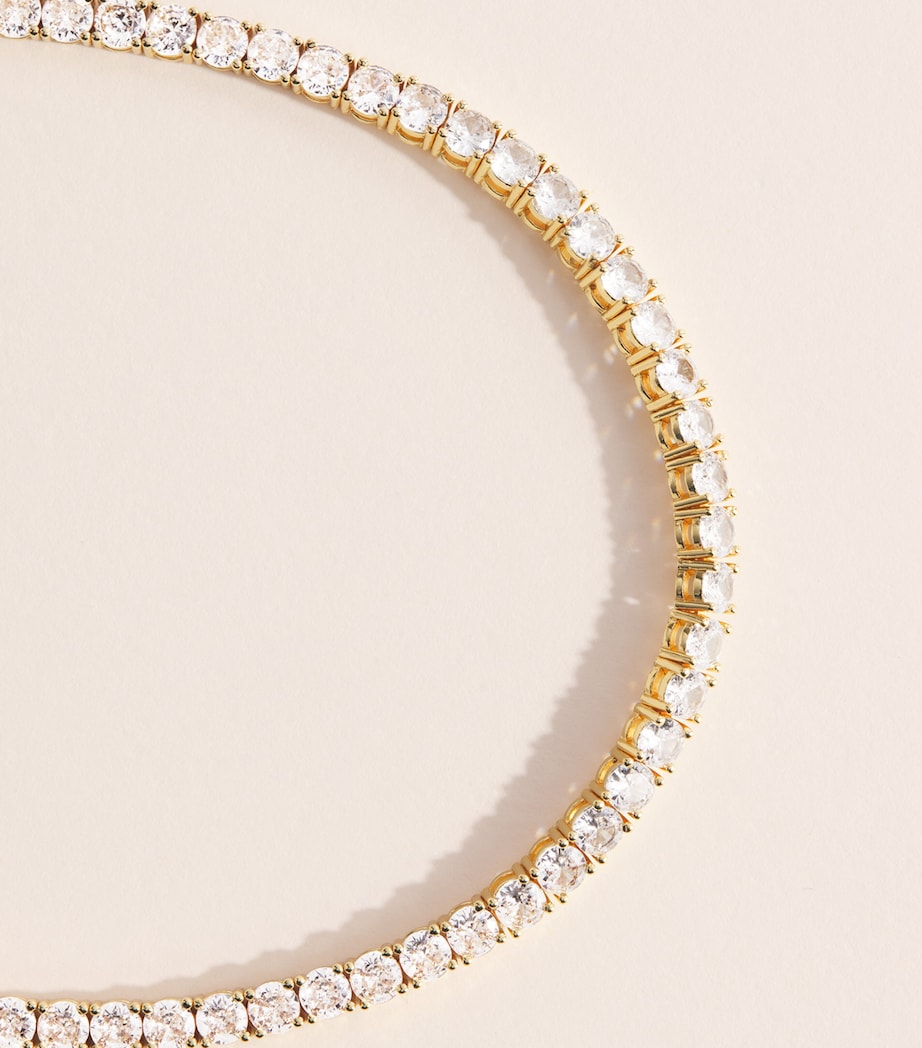 Nialaya Jewelry gold-plated tennis bracelet 17-20cm (British brand)