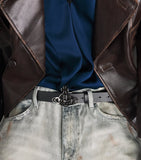 Vivienne Westwood Leather Orb Belt 3cm wide, imported from the UK