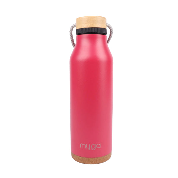 Myga round water bottle pink 700ml, imported from the UK