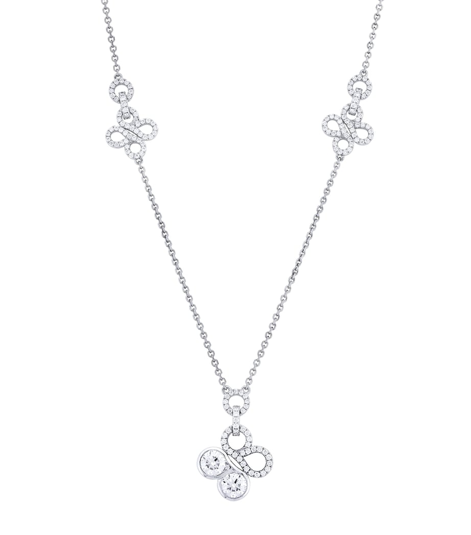Boodles white gold diamond necklace large - British product