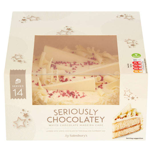 Sainsbury's White Chocolate Birthday Celebration Cake 839g (Serves 12) GOODS Sainsburys   