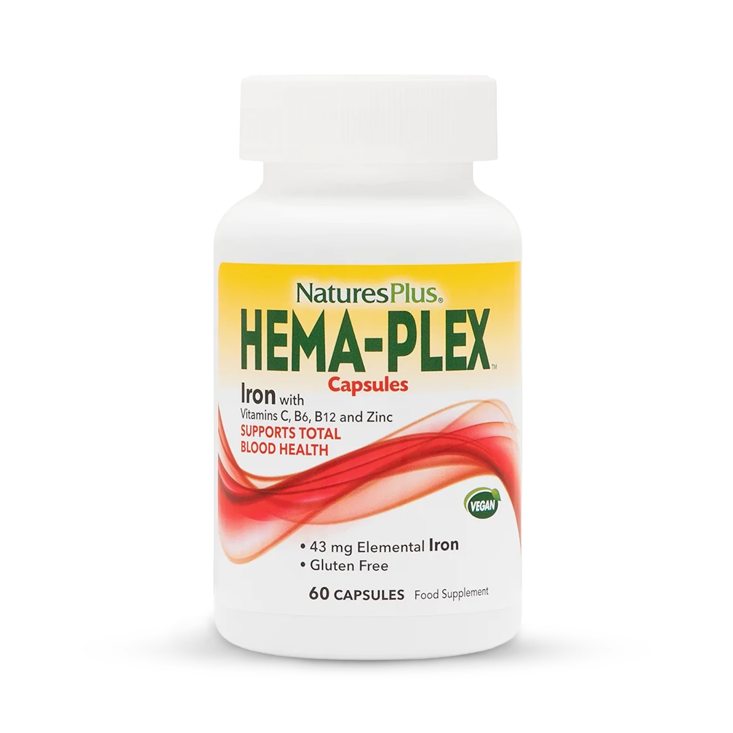 NaturesPlus HEMA-PLEX iron supplement 60 capsules - British product