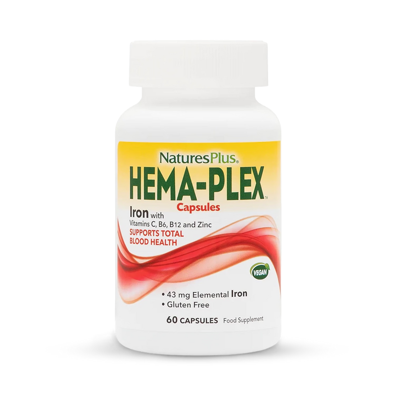 NaturesPlus HEMA-PLEX iron supplement 60 capsules - British product