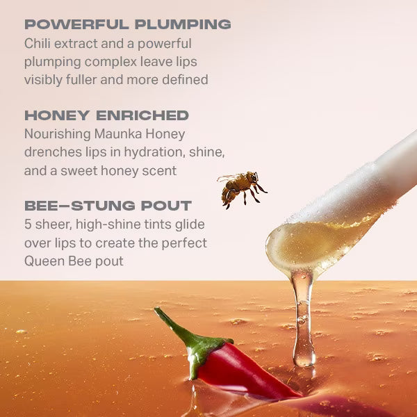 Morphe Plumping Lip Oil Queen Bee, imported from the UK