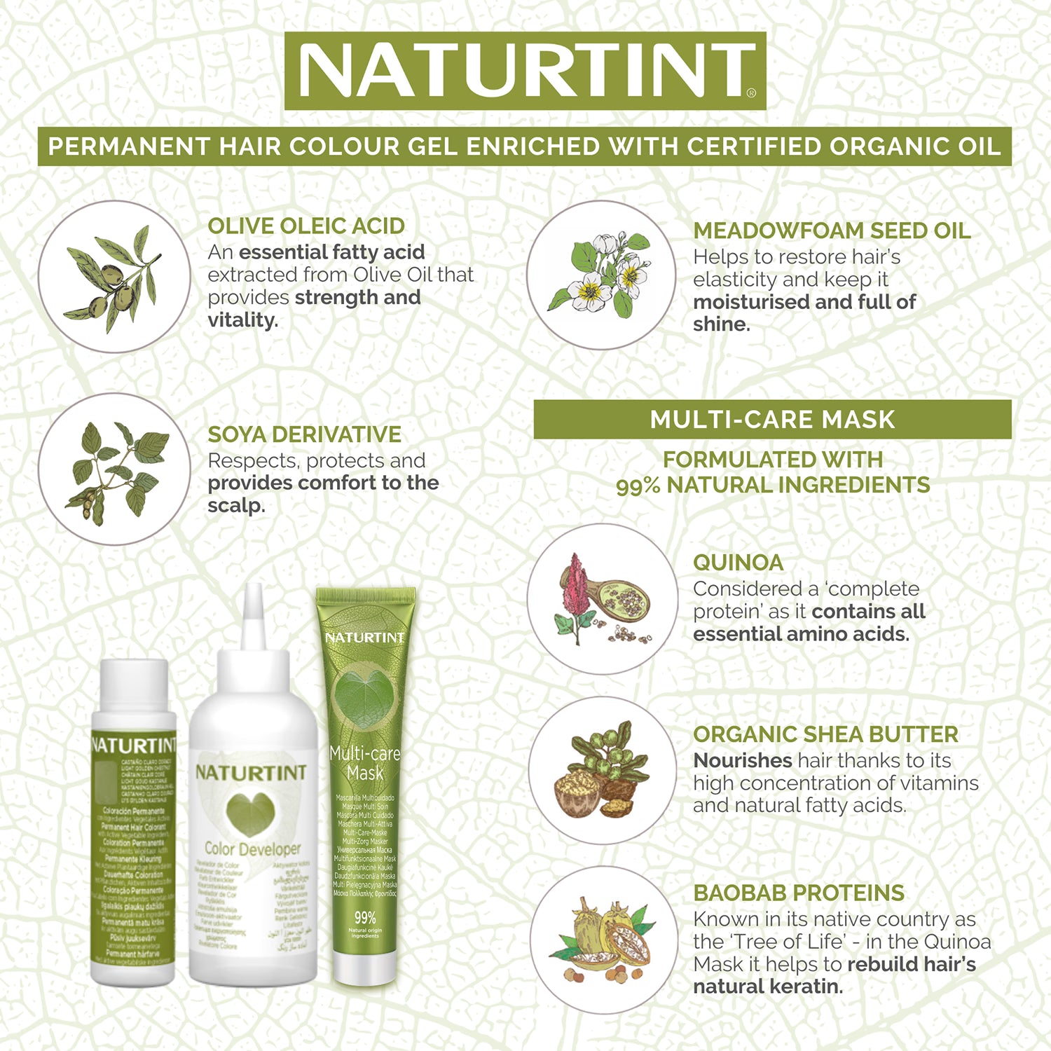 Naturtint permanent hair colour gel 7A Medium Ash Blonde 170ml, imported from the UK