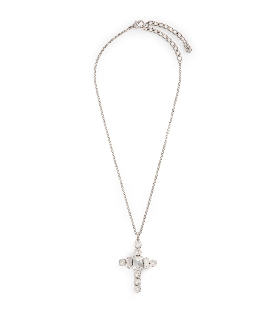 Dolce&Gabbana rhinestone cross necklace 50cm (British brand)