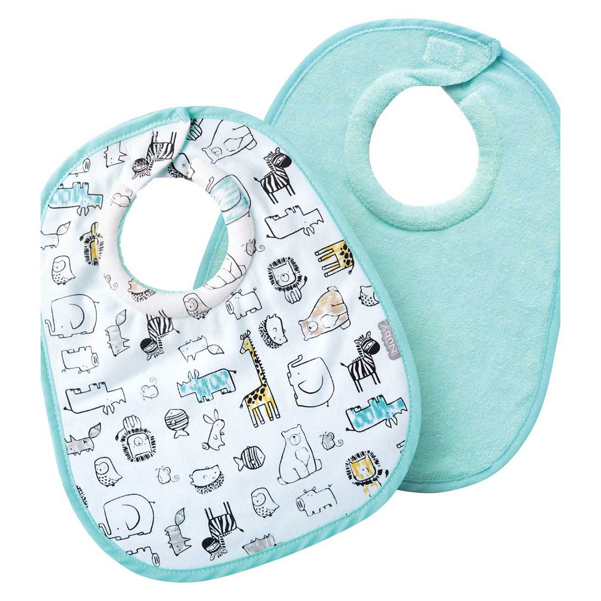 Nuby Snug n Dry Organic Cotton Bibs 2 Pack - 0m+ GOODS Boots   