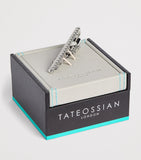 Tateossian palladium-plated quad knot tie clip (British brand)