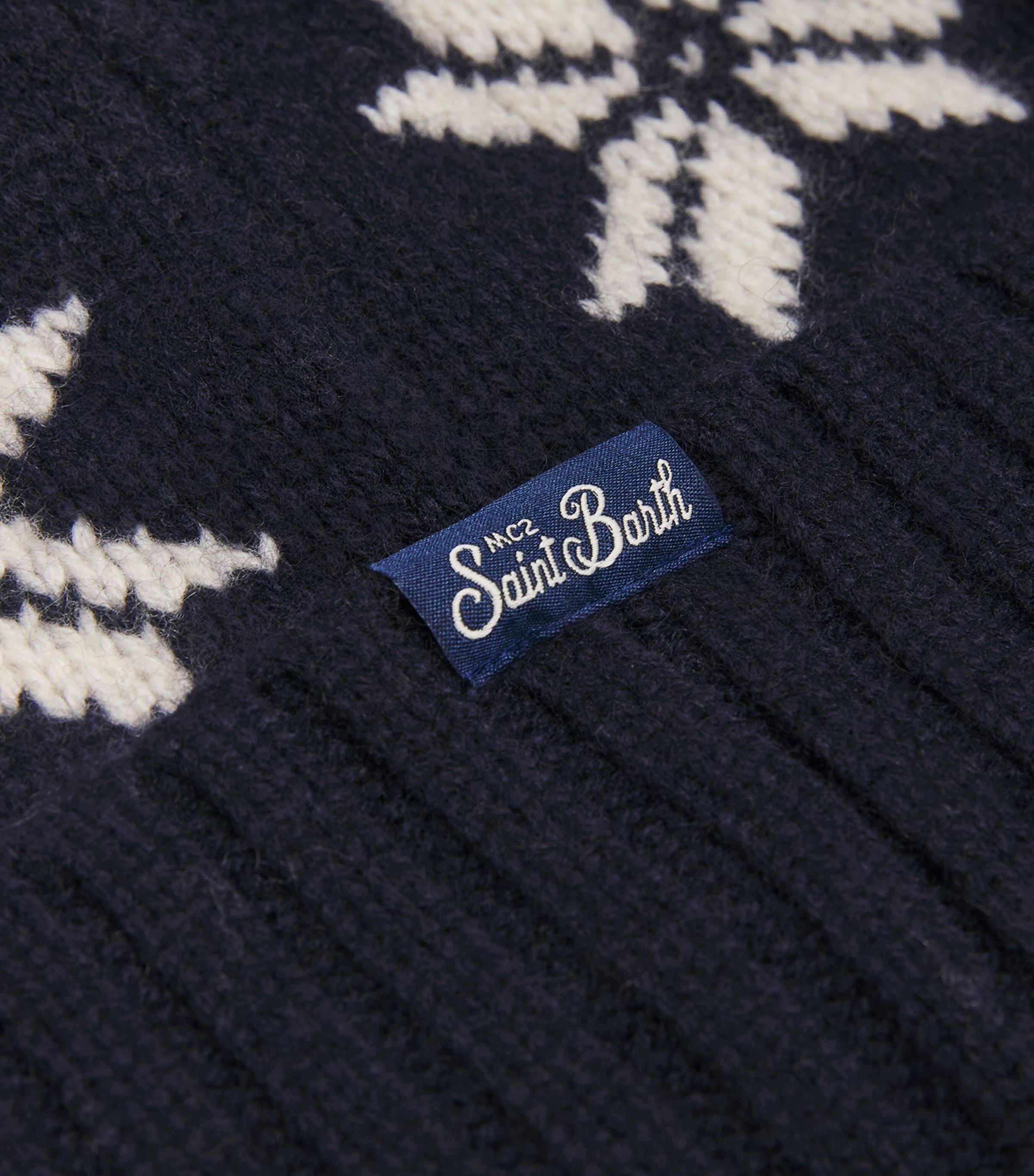 Mc2 Saint Barth Kids cashmere après-ski bobble hat, imported from the UK