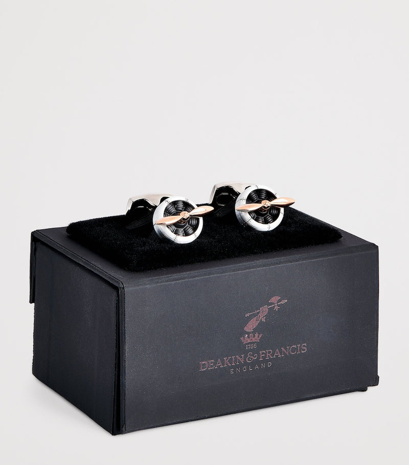 Deakin & Francis Sopwith Propellor cufflinks, imported from the UK