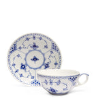 Royal Copenhagen Blue Fluted teacup and saucer, imported from the UK