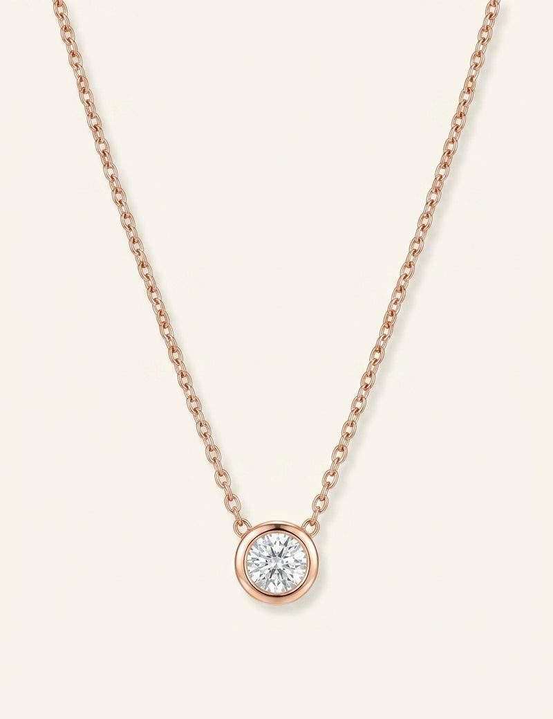 Cartier d'Amour small rose-gold diamond necklace, UK version