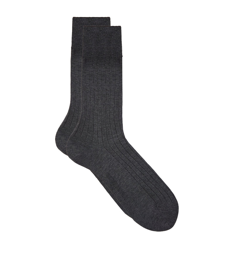 Falke Milano ribbed socks 97% cotton - British product