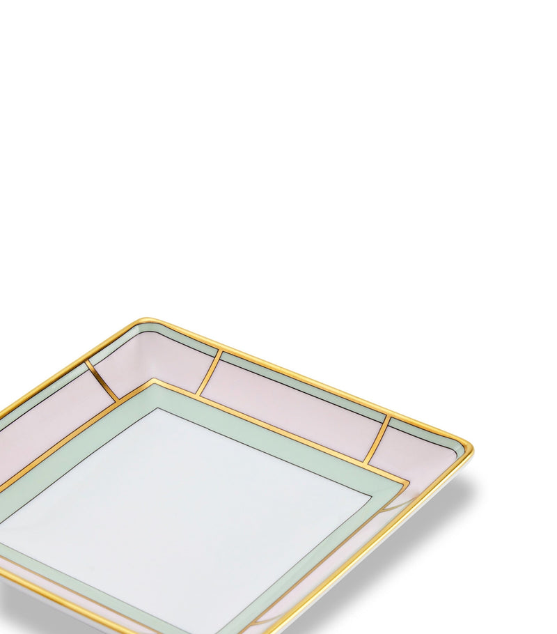 GINORI 1735 porcelain Colonna Diva Square change tray 13.5cm, UK version
