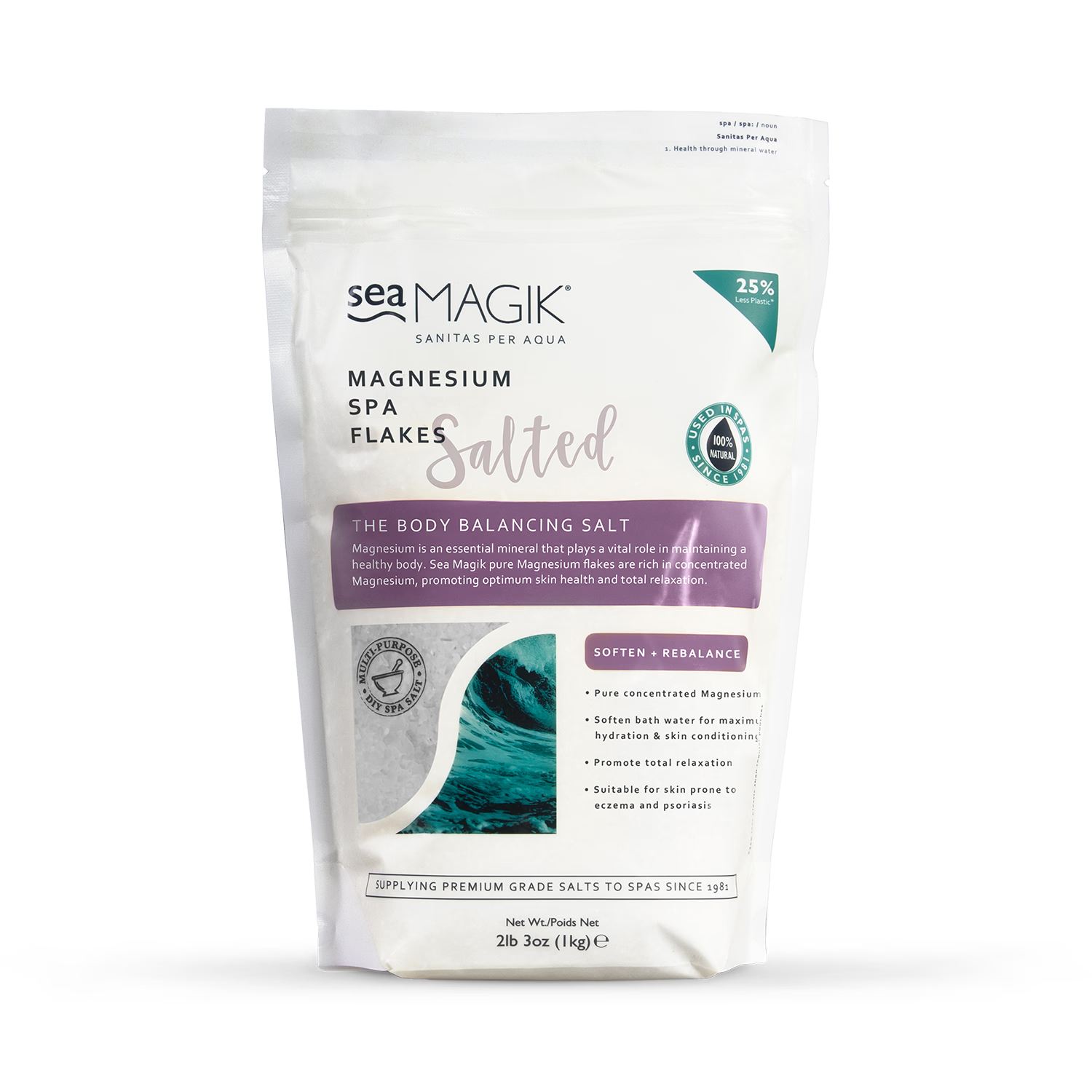 Pure Magnesium Chloride Spa Bath Flakes 1kg