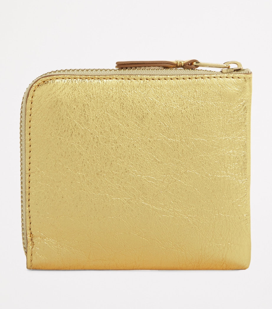 Comme Des Garçons gold-tone leather card holder compact - British product