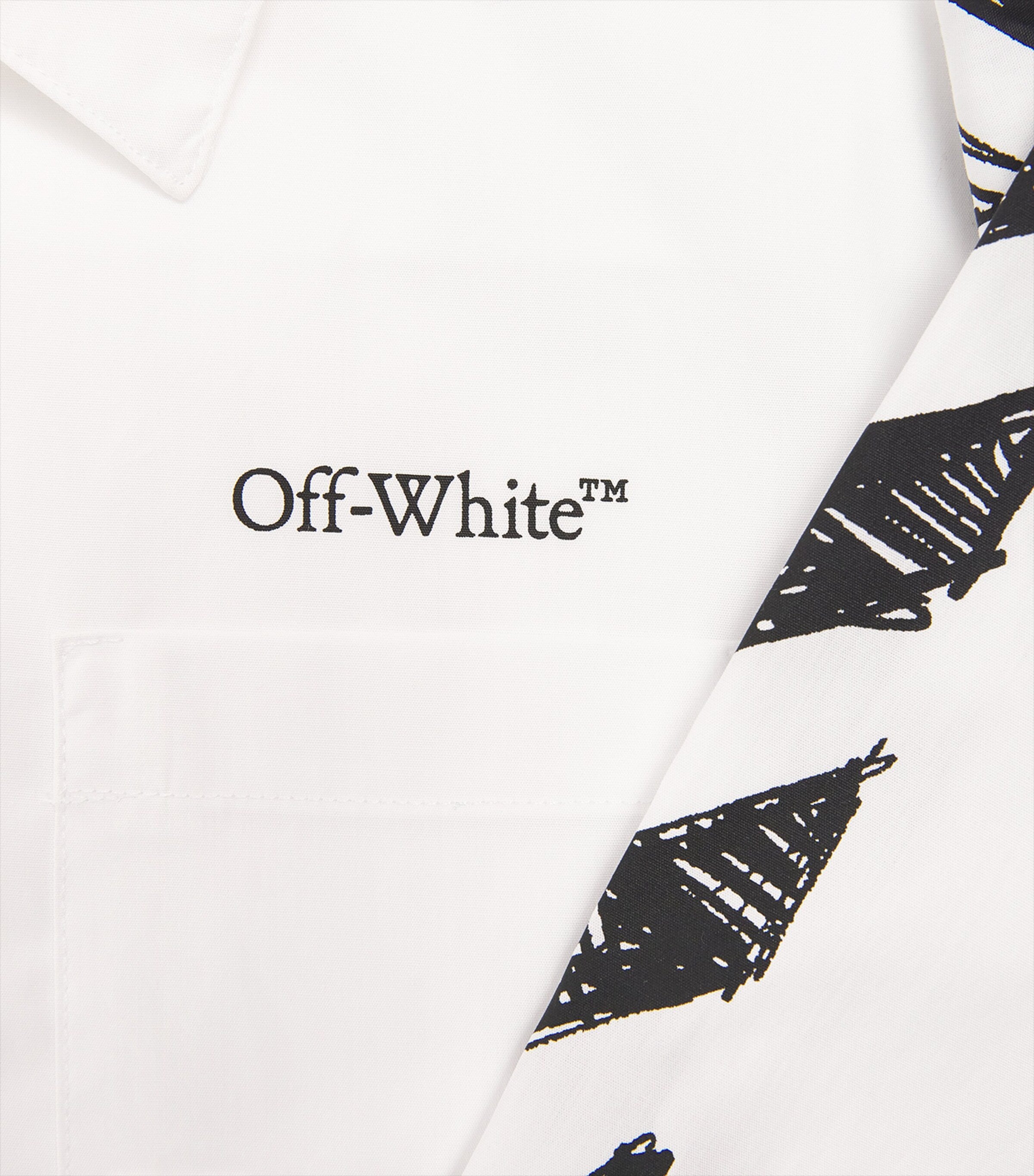 Off-White kids cotton diagonal sketch shirt (4-12+ years), imported from the UK