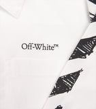 Off-White kids cotton diagonal sketch shirt (4-12+ years), imported from the UK