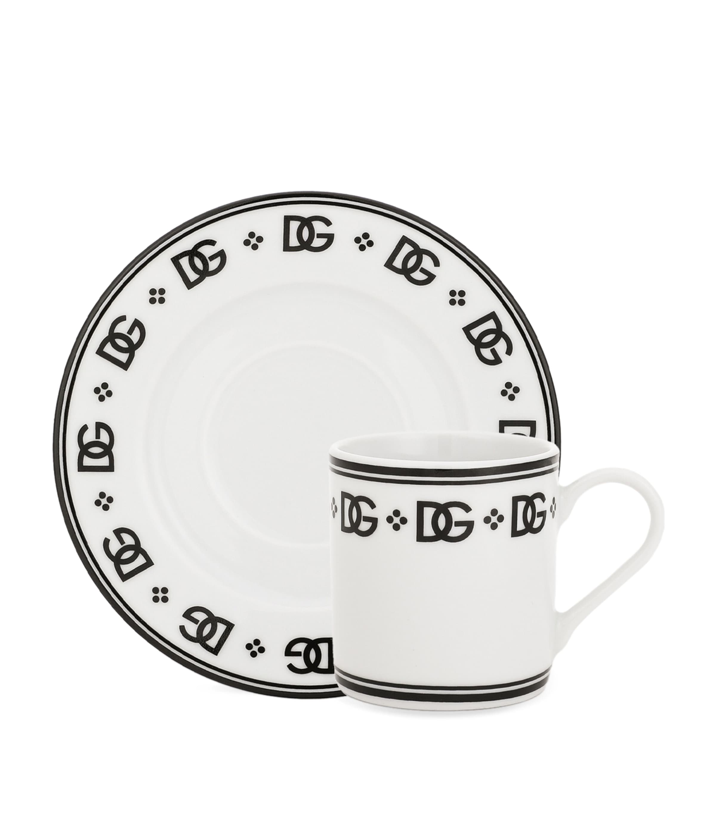 Dolce&Gabbana DG Logo porcelain coffee cup and saucer set - British product