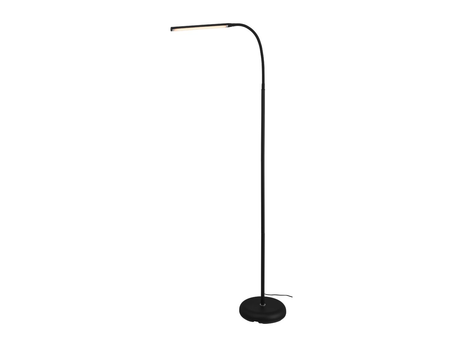 LED floor lamp with gooseneck and touch dimmer, imported from the UK