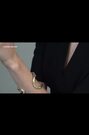 Karen Millen Gold Tone Crystal Sprinkle Loop Cuff Bracelet, UK version