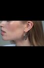 Karen Millen silver tone leopard print disc earrings, imported from the UK