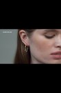 Karen Millen gold tone textured twist hoop earrings, UK version
