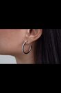 Ted Baker Clanci hoop earrings silver tone crystal medium (British brand)