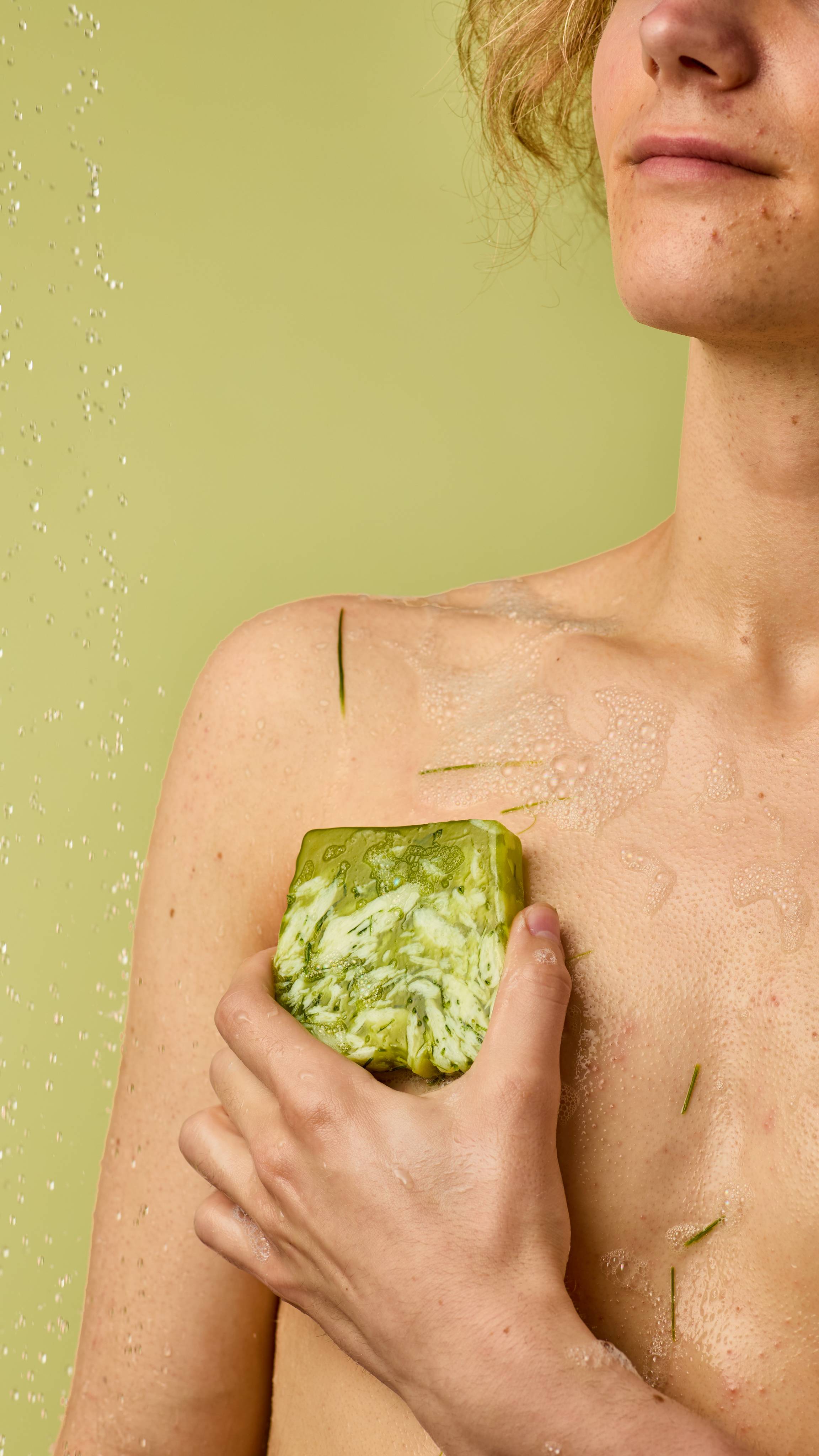 Lush lemongrass soap with wheatgrass (British brand)