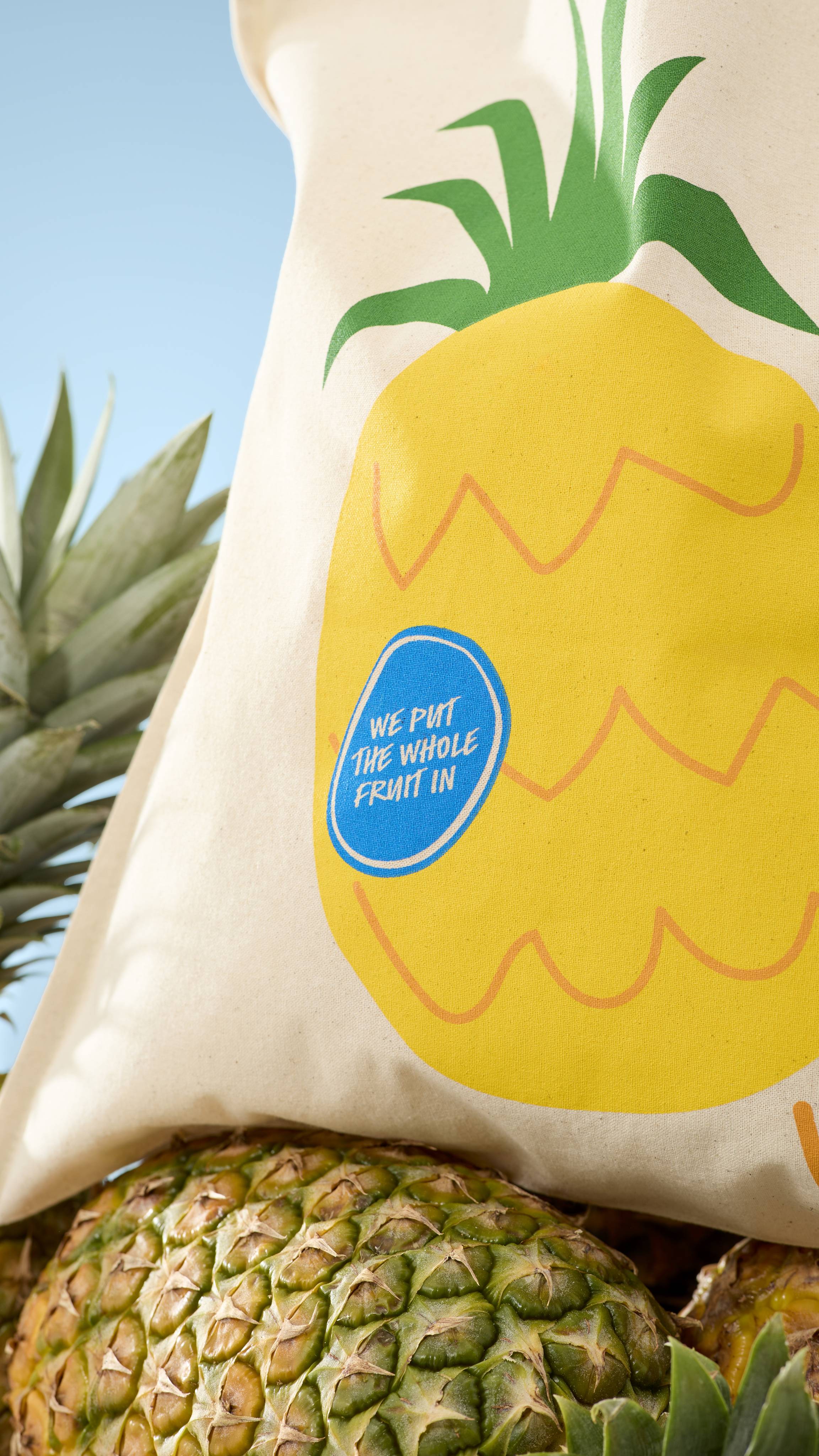 Lush pineapple tote bag 40cm x 35.5cm - British product