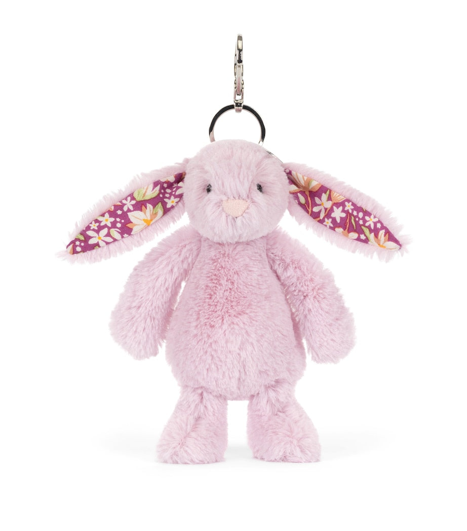 Jellycat Thistlepop Blossom Bunny bag charm, imported from the UK