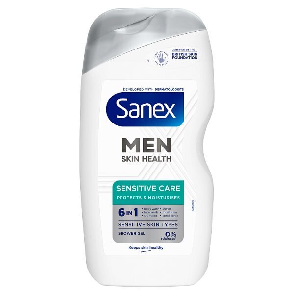 Sanex Shower Gel Men Skin Health Sensitive Care 400Ml GOODS Superdrug   