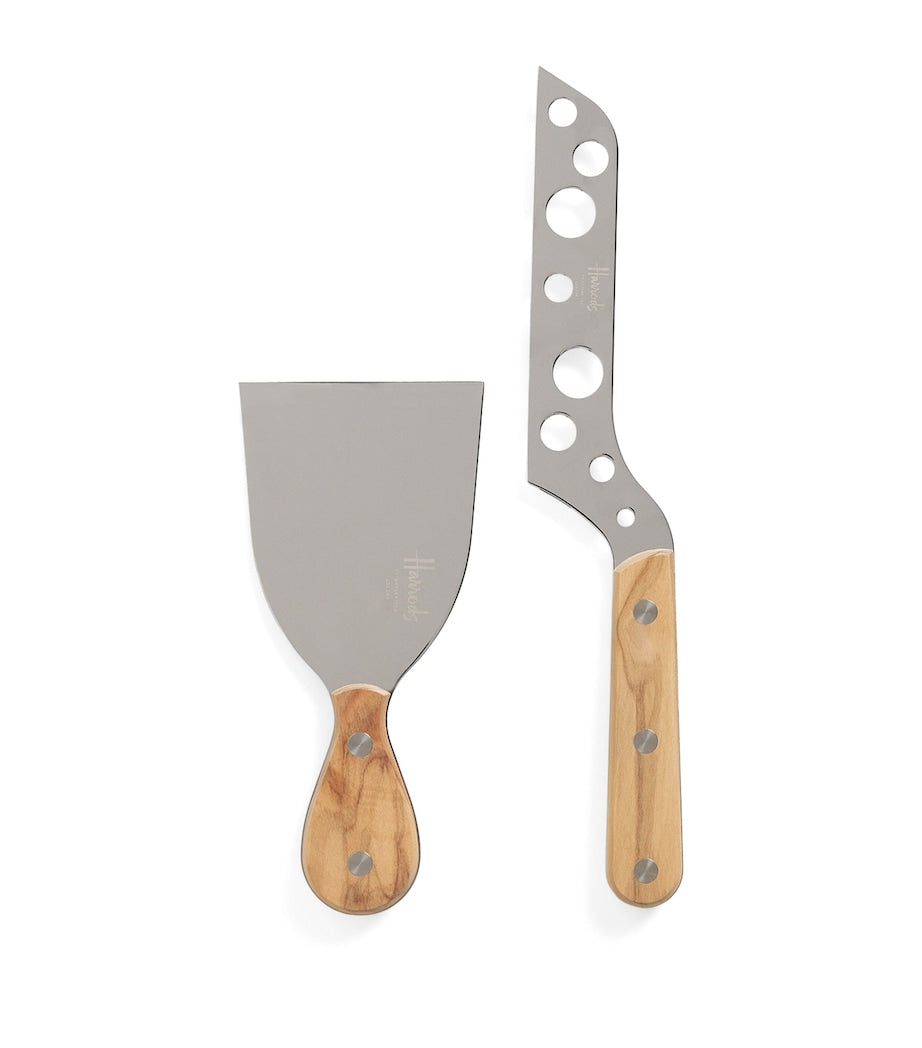 Harrods cheese knife set with olivewood handles - British product