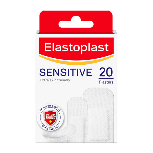 Elastoplast Sensitive Plasters Extra Skin Friendly Assorted Strips x20 first aid Sainsburys   