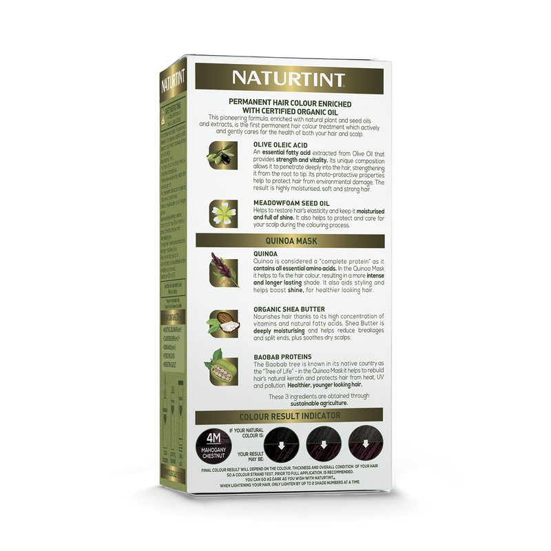 Naturtint permanent hair colour 4M Mahogany Chestnut (British brand)