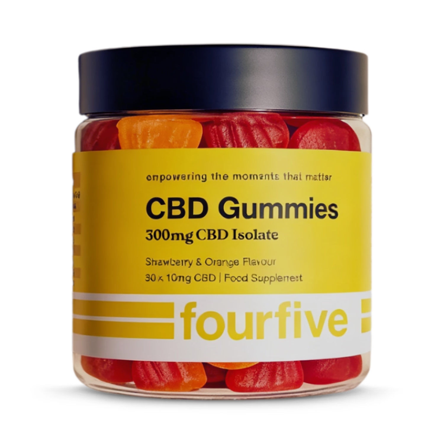 Fourfive CBD gummies strawberry orange flavour 30 pack - British product