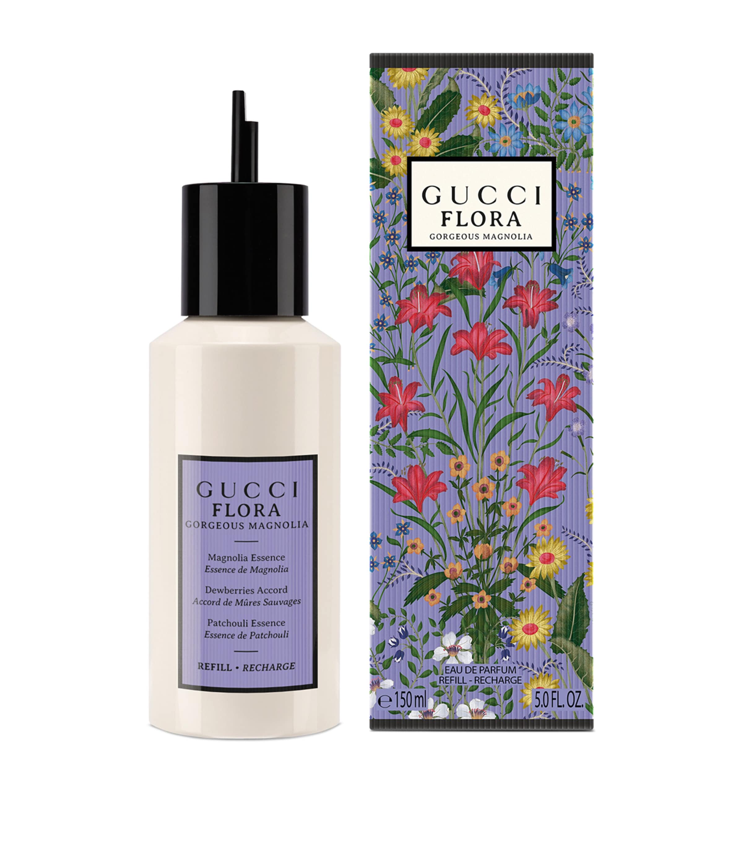 Gucci Flora Gorgeous Magnolia eau de parfum refill 150ml - British product