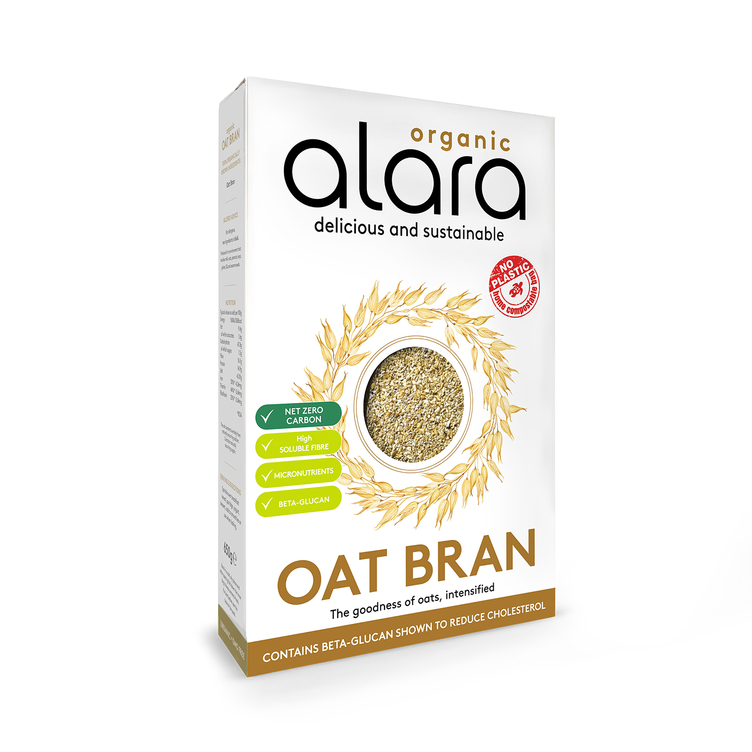 Alara Organic Oat Bran 650g (British brand)