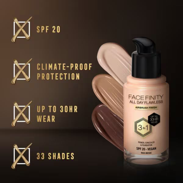 Max Factor Facefinity Foundation Beige, imported from the UK