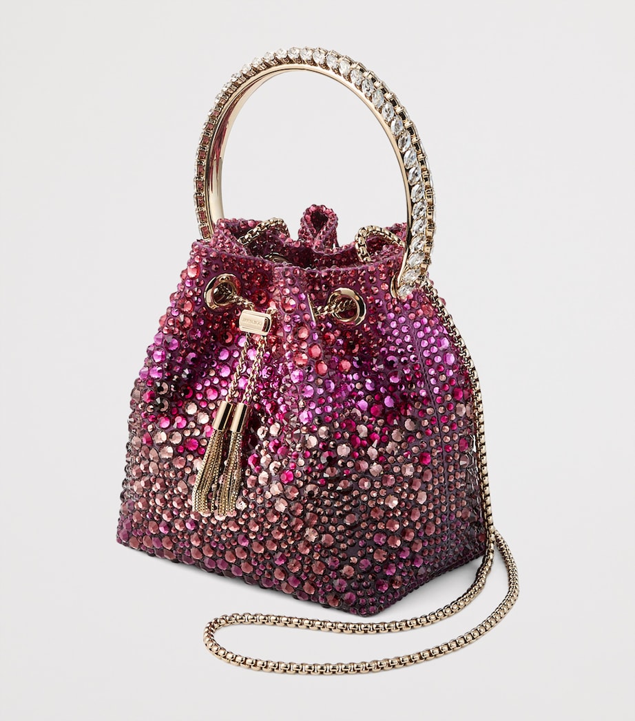 Jimmy Choo Bon Bon top-handle bag with crystal embellishment, imported from the UK