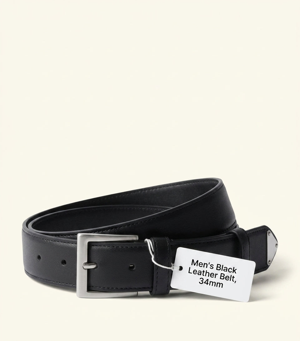 Prada leather logo belt, UK version