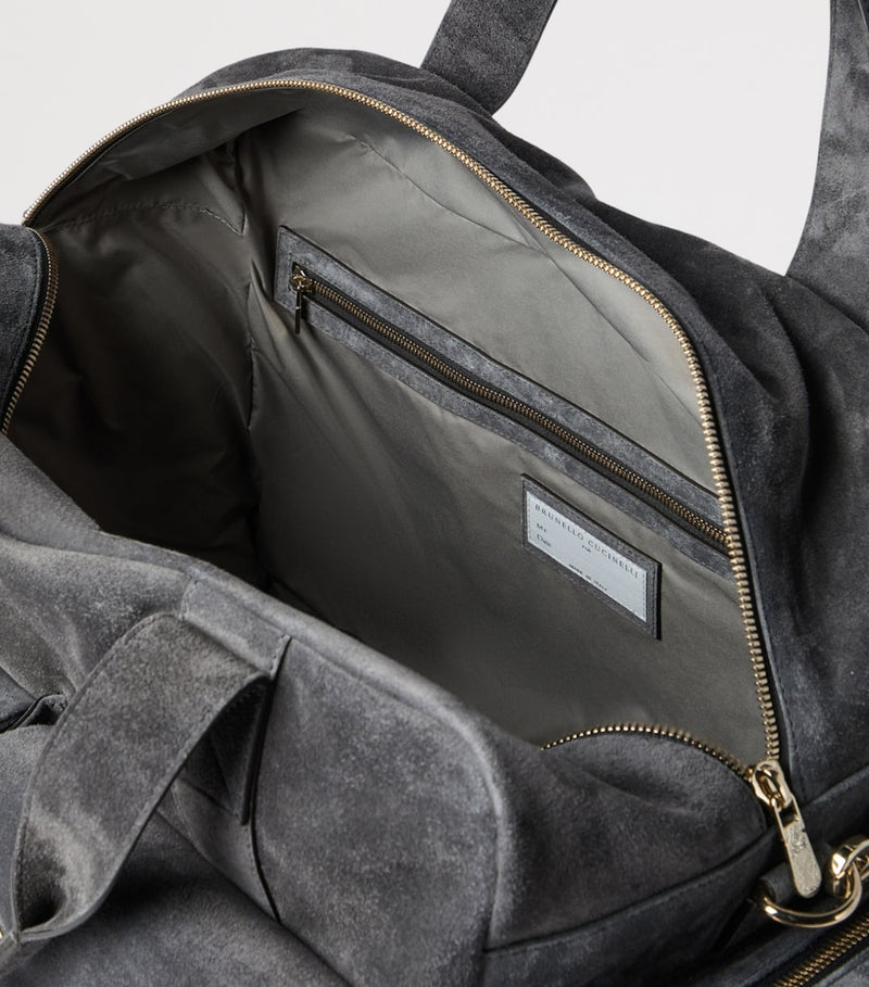 Brunello Cucinelli suede leisure bag, imported from the UK