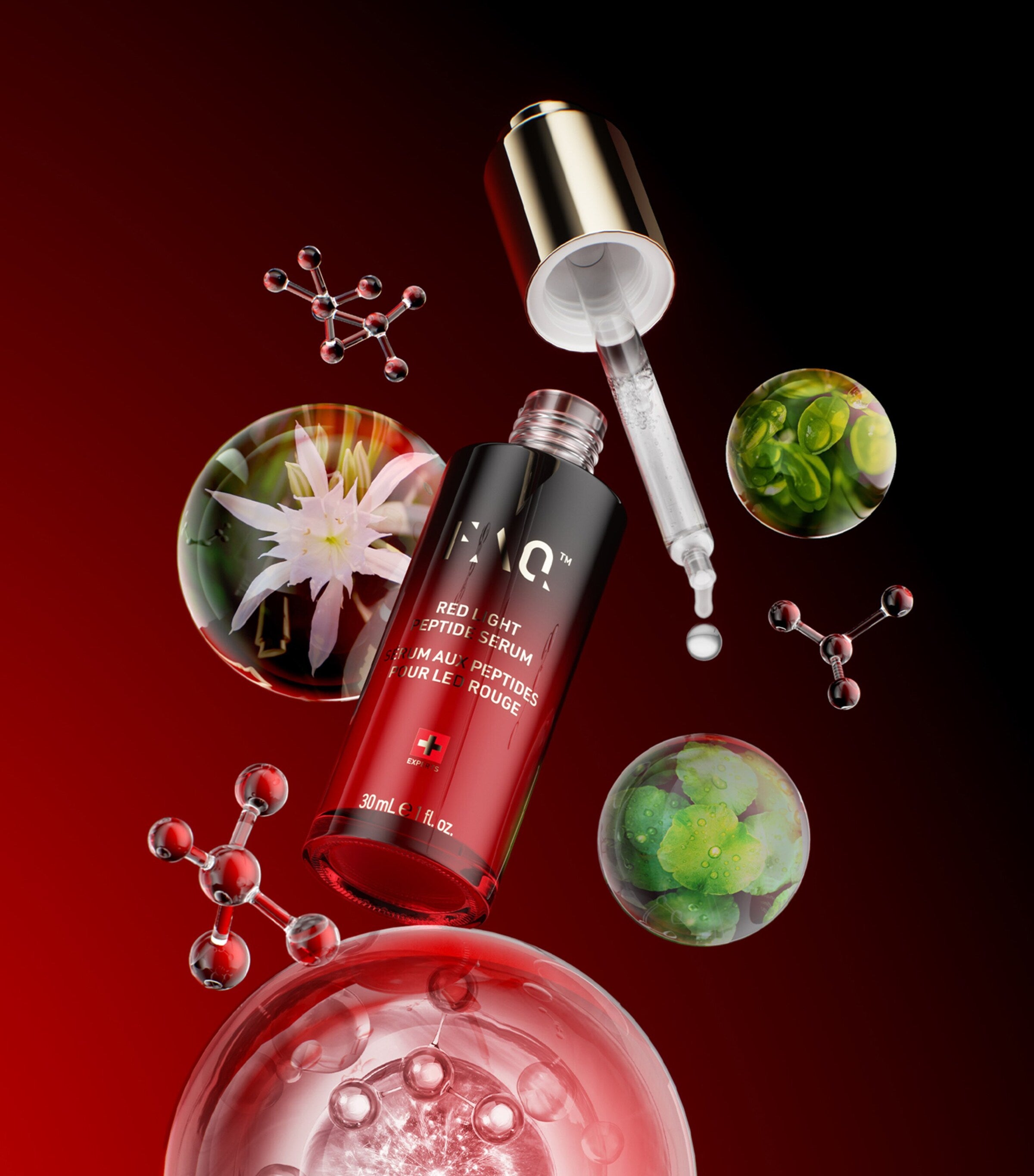 FAQ Red Light Peptide Serum 30ml - British product