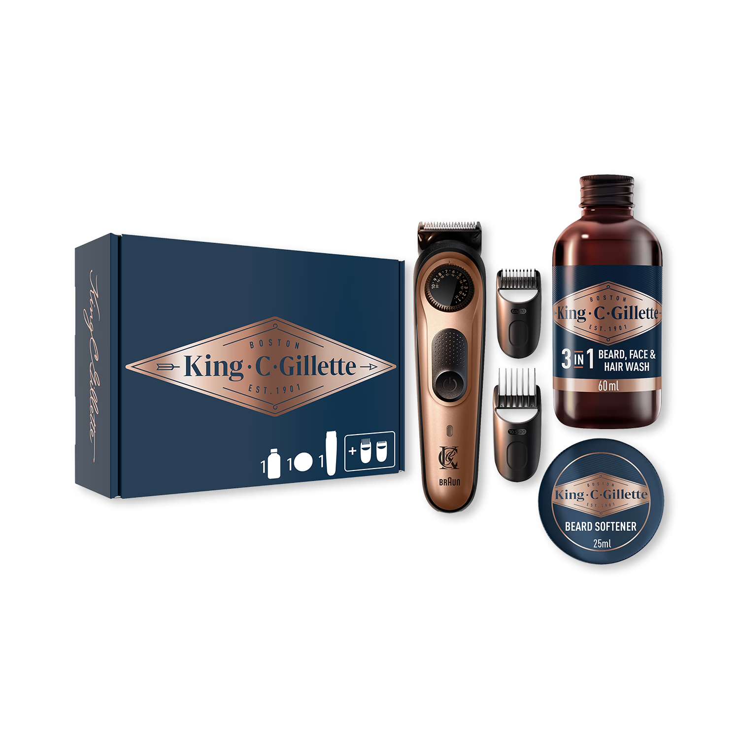 King C. Gillette beard trimmer PRO gift set, imported from the UK