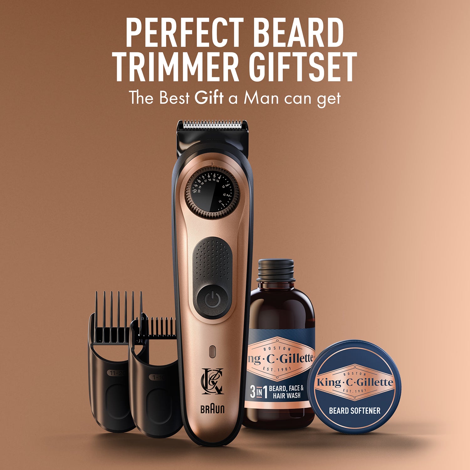 King C. Gillette beard trimmer PRO gift set, imported from the UK