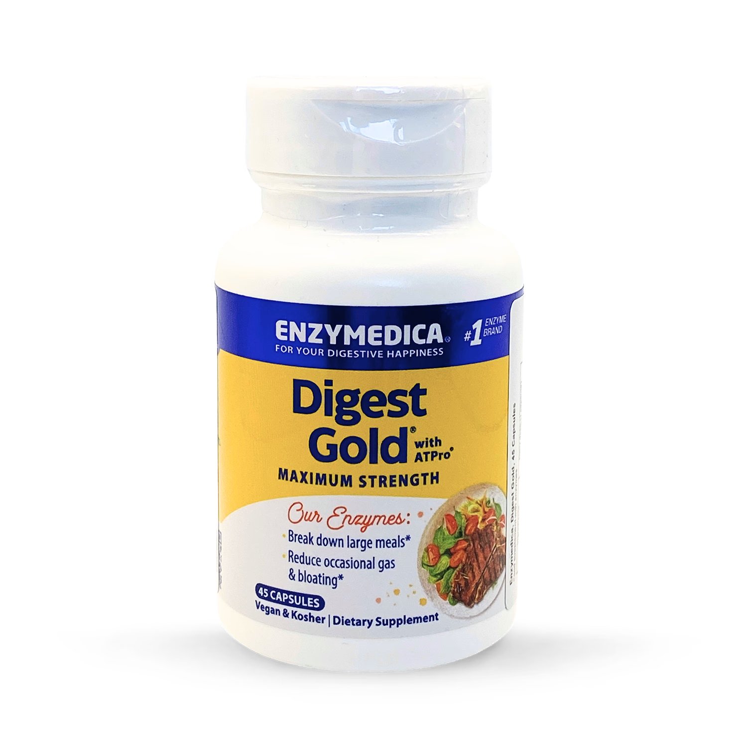 Enzymedica Digest Gold enzyme supplement 45 capsules, UK version