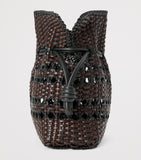 LOEWE Flamenco clutch bag in woven leather (British brand)