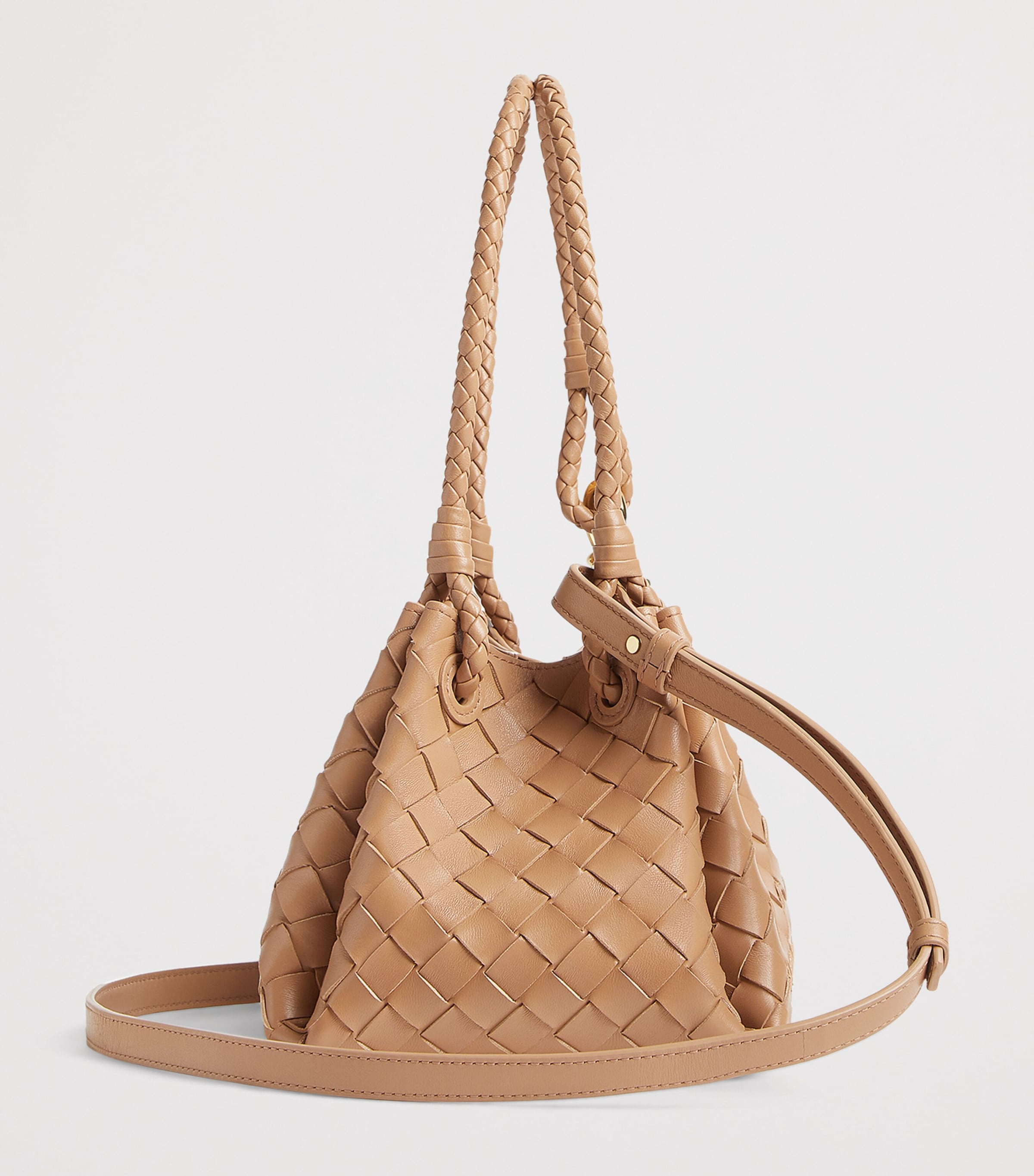 Bottega Veneta small leather parachute shoulder bag - British product