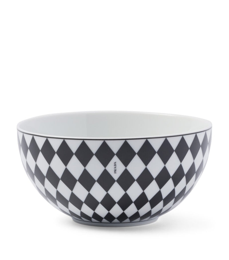 Prada chequerboard soup bowls 15.5cm, imported from the UK