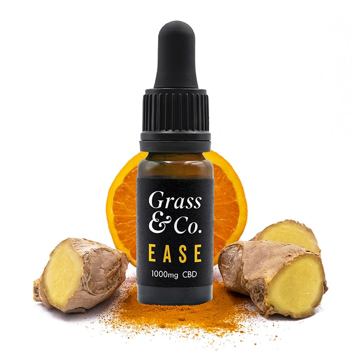 Grass & Co. EASE CBD Consumable Oil 1000mg with Ginger, Turmeric & Orange 10ml GOODS Holland&Barrett   